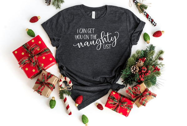 T-Shirt-Naughty List T-Shirt-S-Dark Grey Heather-Jack N Roy