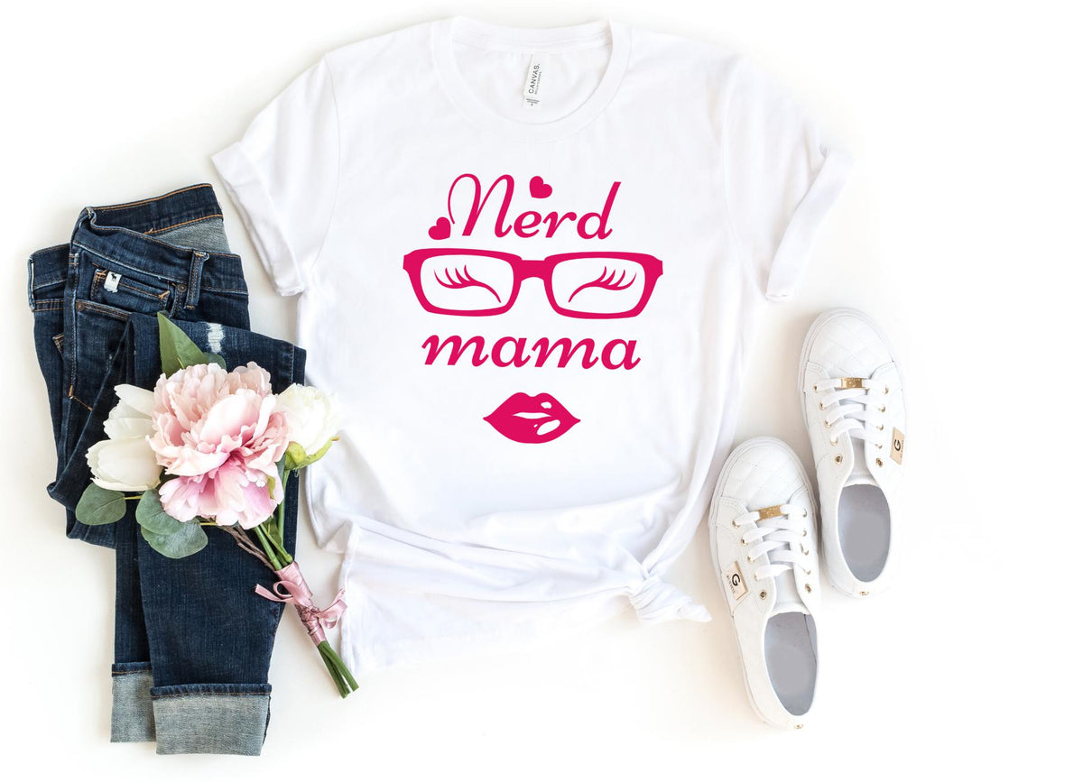 T-Shirt-Nerd Mama T-Shirt-S-White-Jack N Roy