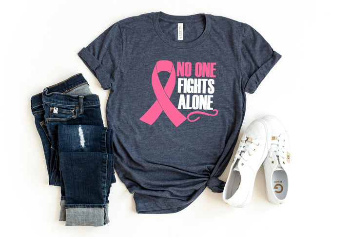 Shirts & Tops-No One Fights Alone T-Shirt 🎗️-S-Navy-Jack N Roy