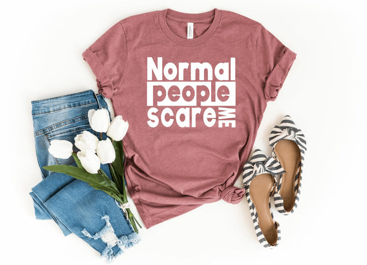 Shirts & Tops-Normal People Scare Me T-Shirt-S-Heather Mauve-Jack N Roy