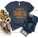 T-Shirt-One Thankful Mama T-Shirt-S-Heather Navy-Jack N Roy