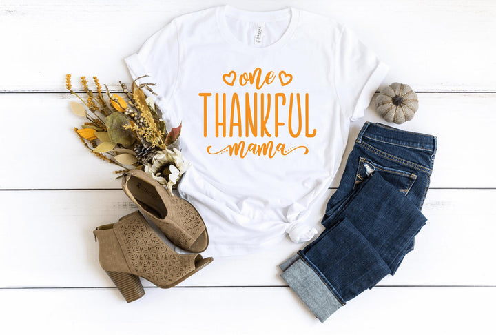 Shirts & Tops-One Thankful Mama T-Shirt-S-White-Jack N Roy