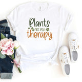 T-Shirt-Plants Are My Therapy T-Shirt-S-White-Jack N Roy