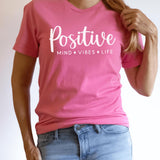 T-Shirt-Positive Mind, Vibes, Life T-Shirt-Jack N Roy
