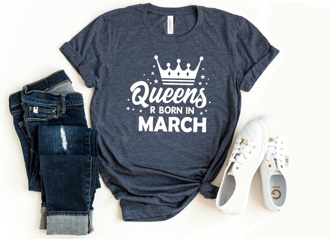 Shirts & Tops-Queen's Birthday (Customize Your Month) T-Shirt-S-Heather Navy-Jack N Roy