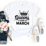 T-Shirt-Queen's Birthday (Customize Your Month) T-Shirt-S-White-Jack N Roy