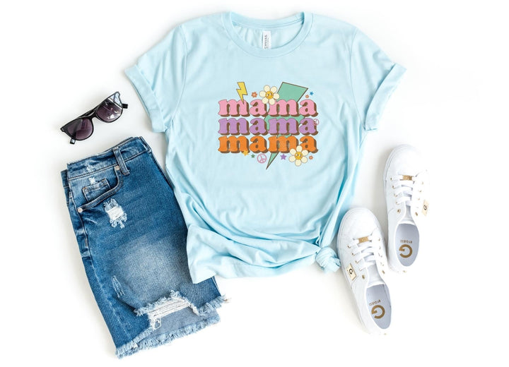 Shirts & Tops-Retro Mama T-Shirt-S-Heather Ice Blue-Jack N Roy