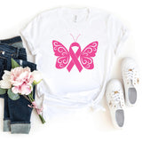 T-Shirt-Ribbon Butterfly T-Shirt 🎗️-S-White-Jack N Roy