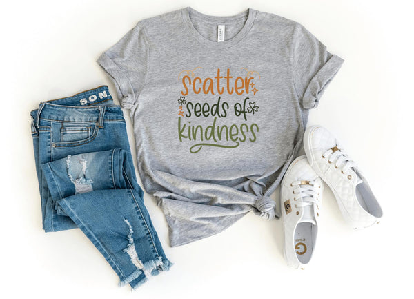 T-Shirt-Scatter Seeds Of Kindness T-Shirt-S-Athletic Heather-Jack N Roy