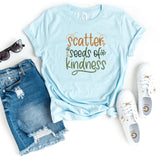 T-Shirt-Scatter Seeds Of Kindness T-Shirt-S-Heather Ice Blue-Jack N Roy