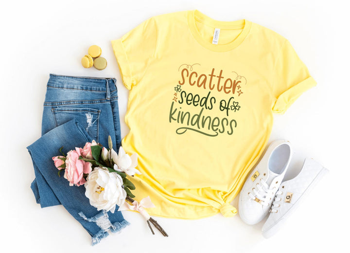 Shirts & Tops-Scatter Seeds Of Kindness T-Shirt-S-Yellow-Jack N Roy