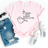 T-Shirt-She Is Strong T-Shirt-S-Pink-Jack N Roy