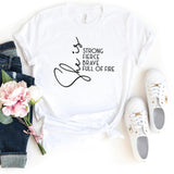 T-Shirt-She Is Strong T-Shirt-S-White-Jack N Roy