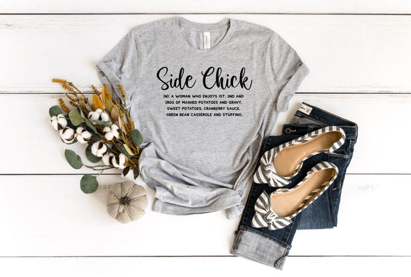 T-Shirt-Side Chick T-Shirt-S-Athletic Heather-Jack N Roy