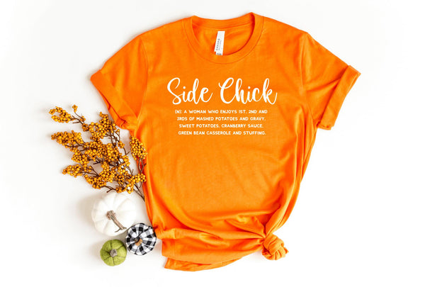 T-Shirt-Side Chick T-Shirt-S-Orange-Jack N Roy