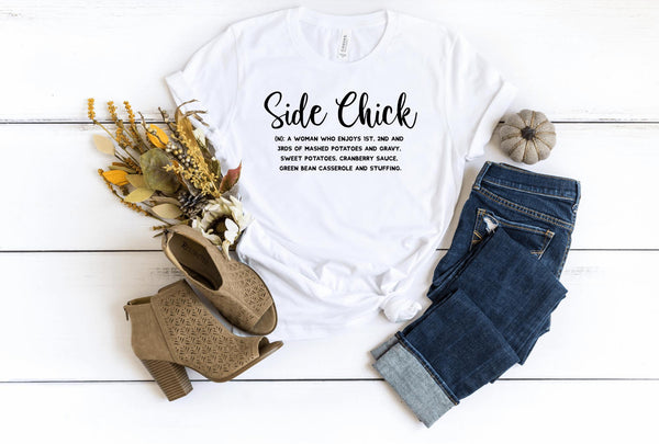 T-Shirt-Side Chick T-Shirt-S-White-Jack N Roy