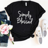 T-Shirt-Simply Blessed T-Shirt-S-Black-Jack N Roy