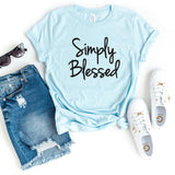 T-Shirt-Simply Blessed T-Shirt-S-Heather Ice Blue-Jack N Roy