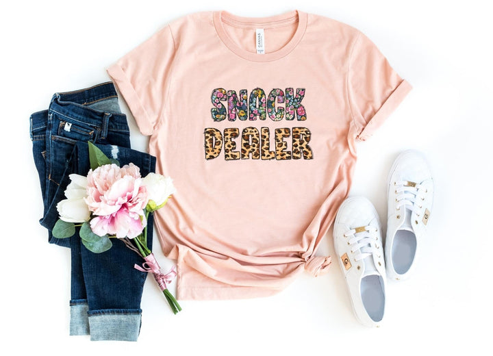 Shirts & Tops-Snack Dealer T-Shirt-S-Heather Peach-Jack N Roy