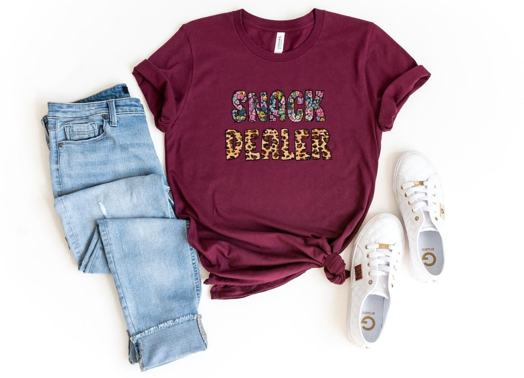 Shirts & Tops-Snack Dealer T-Shirt-S-Maroon-Jack N Roy