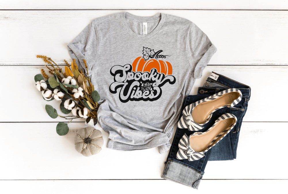 Shirts & Tops-Spooky Vibes T-Shirt-S-Athletic Heather-Jack N Roy