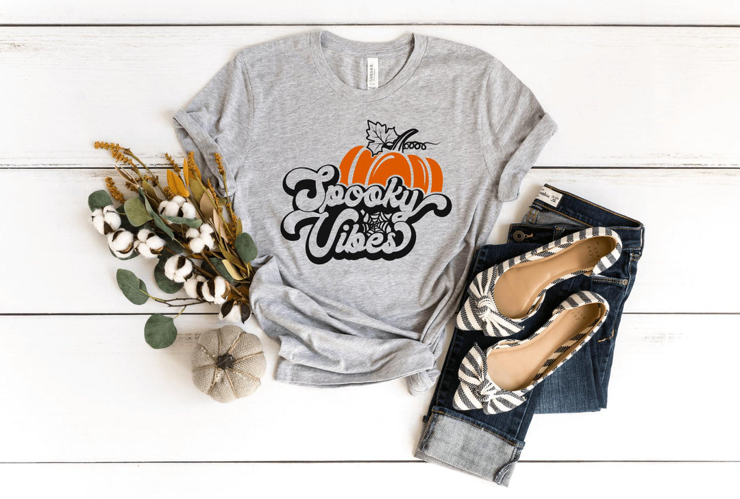Shirts & Tops-Spooky Vibes T-Shirt-S-Athletic Heather-Jack N Roy