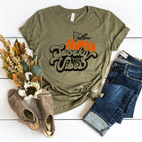 T-Shirt-Spooky Vibes T-Shirt-S-Heather Olive-Jack N Roy