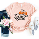 T-Shirt-Spooky Vibes T-Shirt-S-Heather Peach-Jack N Roy