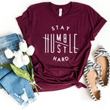 T-Shirt-Stay Humble, Hustle Hard T-Shirt-S-Maroon-Jack N Roy