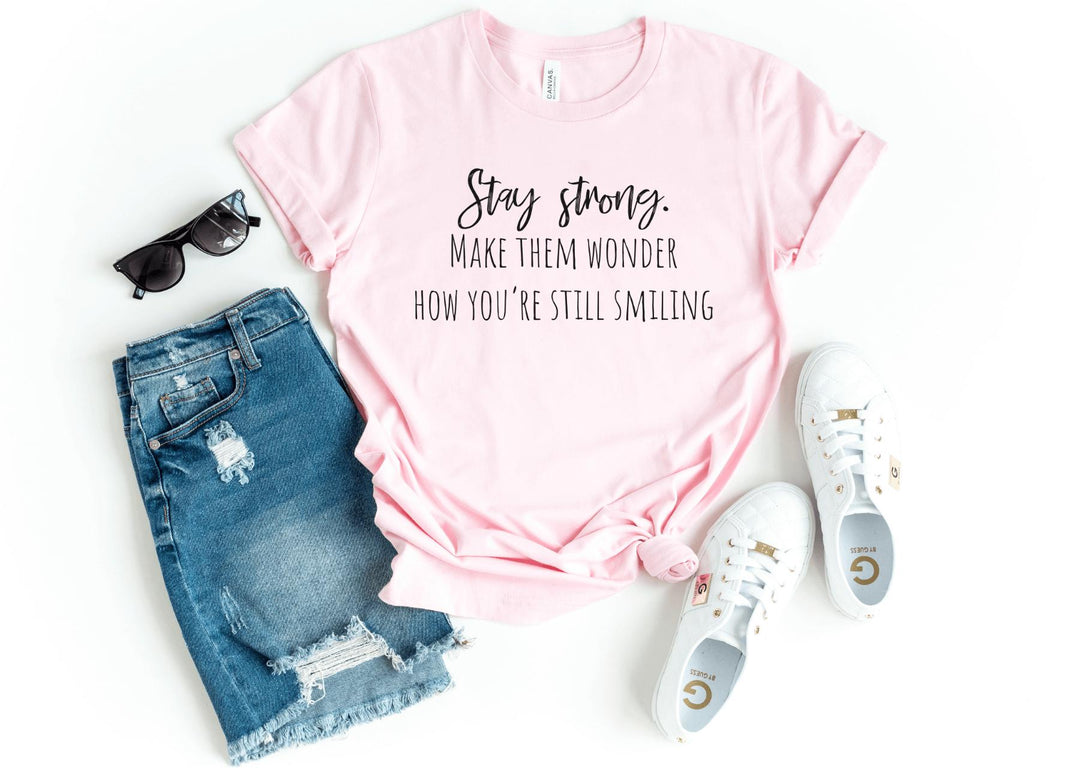 Shirts & Tops-Stay Strong T-Shirt-S-Pink-Jack N Roy