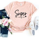 T-Shirt-Super Mom, Wife, Tired T-Shirt-S-Heather Peach-Jack N Roy