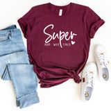 T-Shirt-Super Mom, Wife, Tired T-Shirt-S-Maroon-Jack N Roy