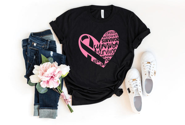 T-Shirt-Survivor T-Shirt 🎗️-S-Black-Jack N Roy
