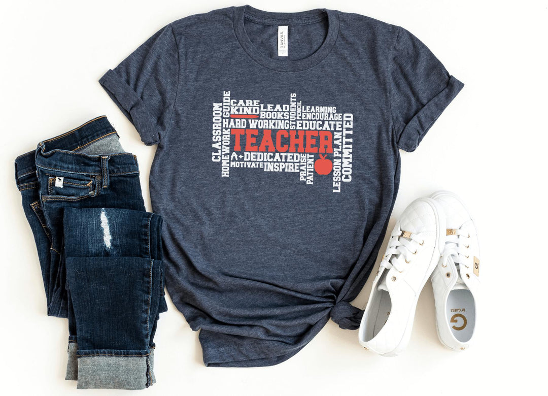 Shirts & Tops-TEACHER T-Shirt-S-Heather Navy-Jack N Roy