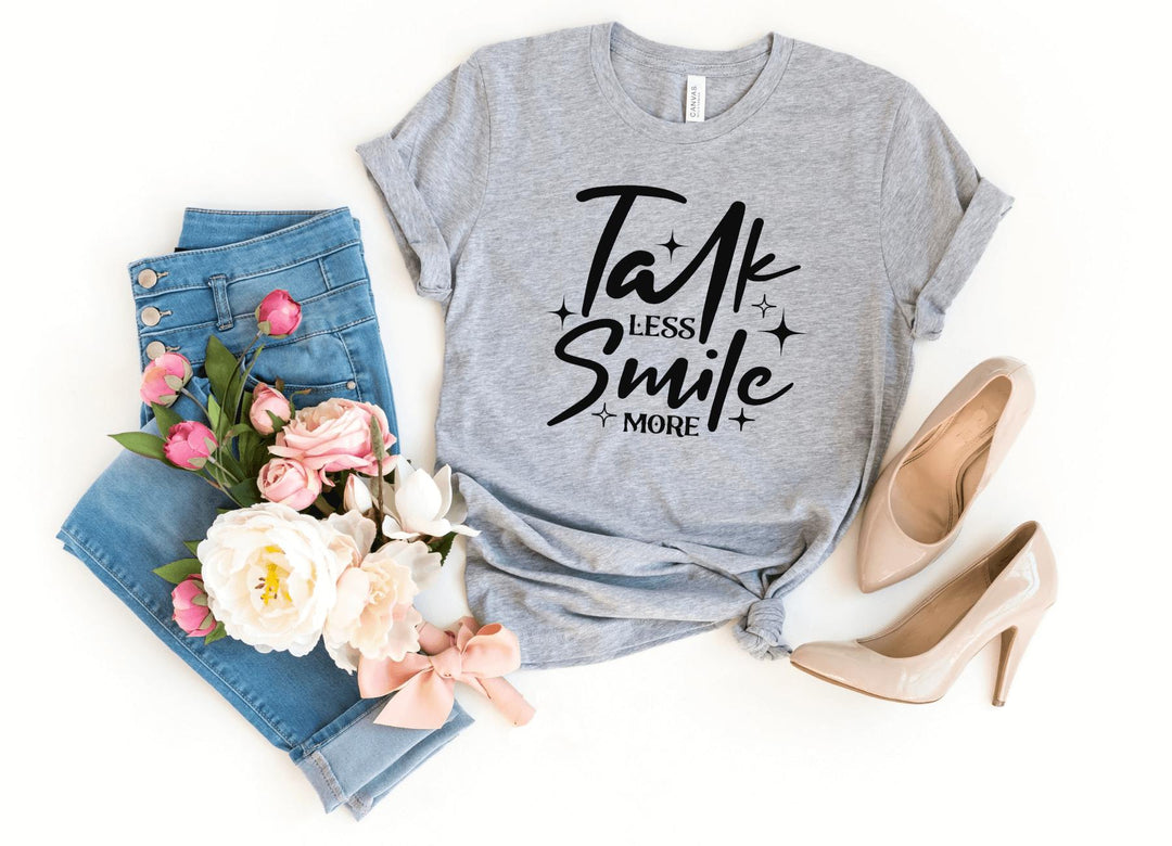 Shirts & Tops-Talk Less, Smile More T-Shirt-S-Athletic Heather-Jack N Roy