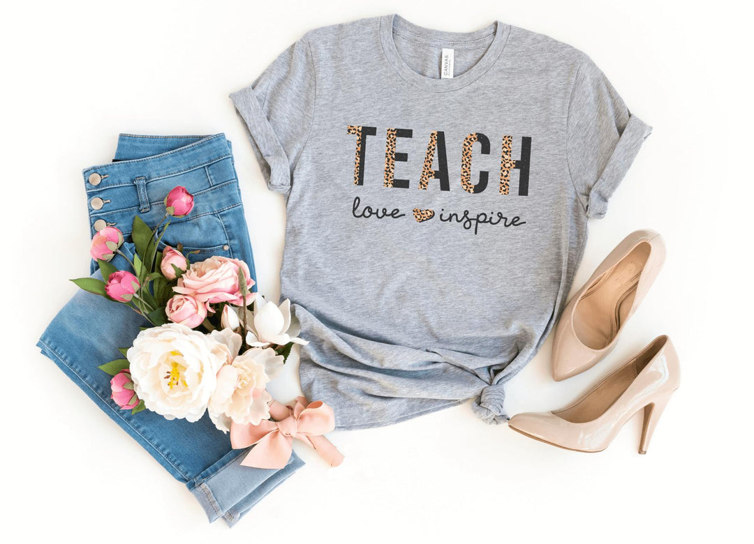 Shirts & Tops-Teach Love Inspire T-Shirt-S-Athletic Heather-Jack N Roy