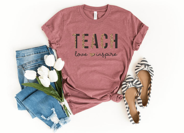 Shirts & Tops-Teach Love Inspire T-Shirt-S-Heather Mauve-Jack N Roy