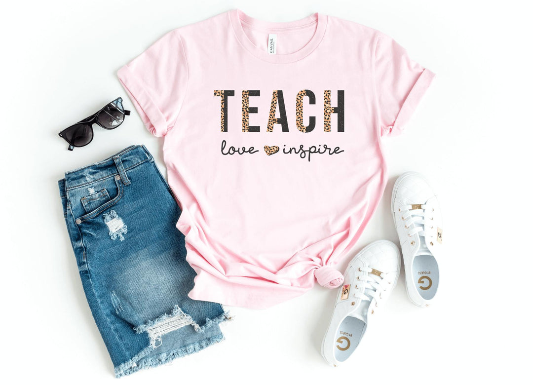 Shirts & Tops-Teach Love Inspire T-Shirt-S-Pink-Jack N Roy