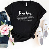 T-Shirt-Teacher Definition T-Shirt-S-Black-Jack N Roy