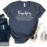 T-Shirt-Teacher Definition T-Shirt-S-Heather Navy-Jack N Roy