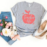 T-Shirt-Teacher Life T-Shirt-S-Athletic Heather-Jack N Roy