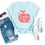 T-Shirt-Teacher Life T-Shirt-S-Heather Ice Blue-Jack N Roy