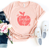 T-Shirt-Teacher Life T-Shirt-S-Heather Peach-Jack N Roy