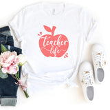 T-Shirt-Teacher Life T-Shirt-S-White-Jack N Roy