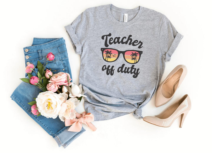 Shirts & Tops-Teacher Off Duty T-Shirt-S-Athletic Heather-Jack N Roy
