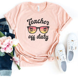 T-Shirt-Teacher Off Duty T-Shirt-S-Heather Peach-Jack N Roy