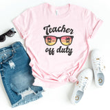 T-Shirt-Teacher Off Duty T-Shirt-S-Pink-Jack N Roy