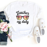 T-Shirt-Teacher Off Duty T-Shirt-S-White-Jack N Roy