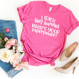 T-Shirt-Teacher's superpowers T-Shirt-S-Charity Pink-Jack N Roy