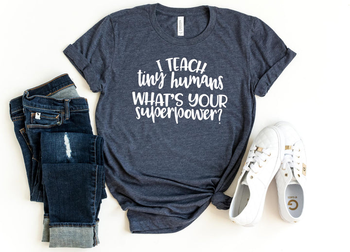 Shirts & Tops-Teacher's superpowers T-Shirt-S-Heather Navy-Jack N Roy